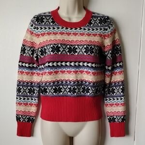 J Crew Faire Isle Wool Blend Sweater XS